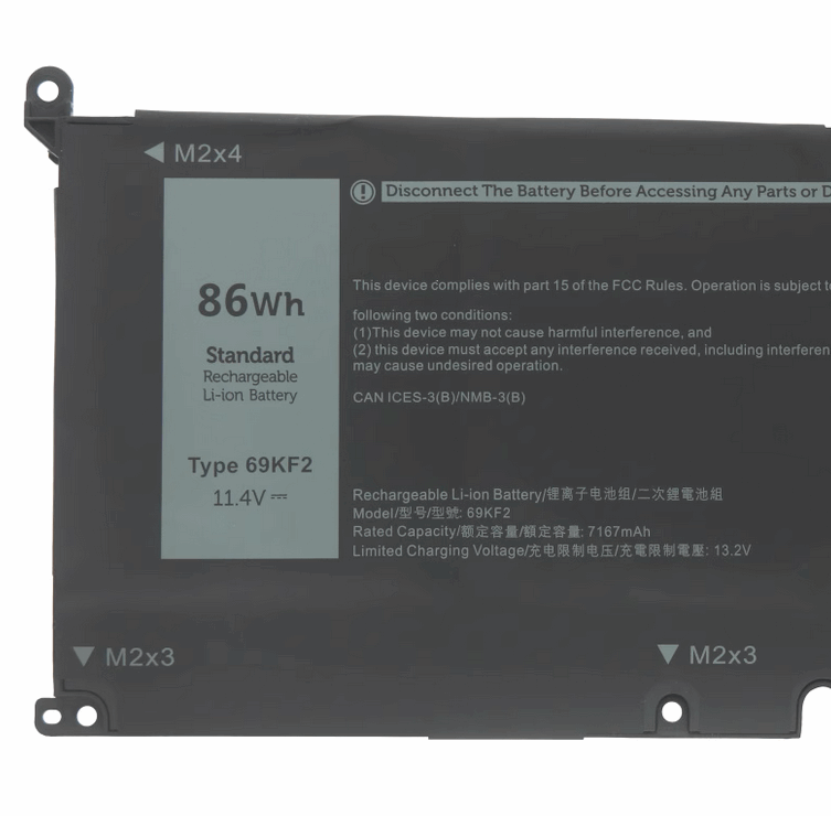 Dell 69KF2 8FCTC DVG8M XPS 15 9500 G15 5515 Battery