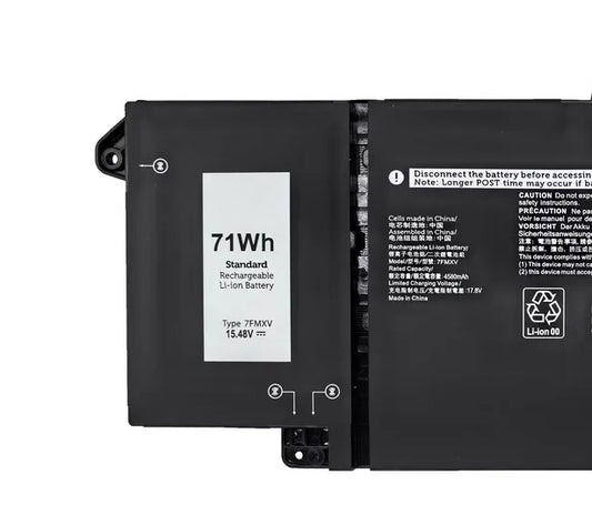 Replacement Dell 7FMXV Latitude 7520 1WR9K Latitude 7320 78N1W 71Wh Battery