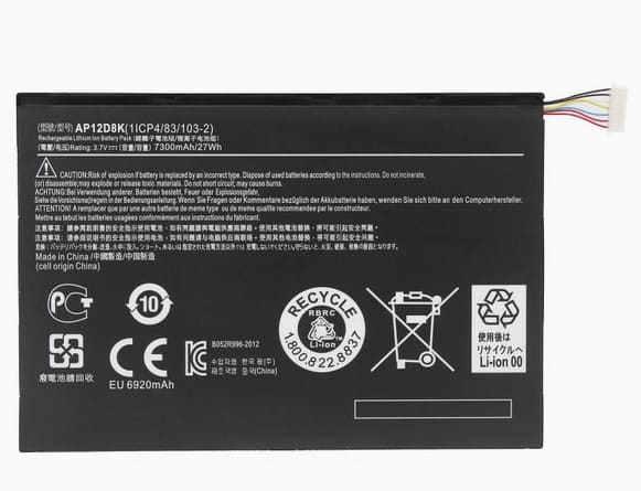 AP12D8K Acer Iconia A3-A10 A3-A11 W510 W510P 3.7V 27Wh 対応バッテリー