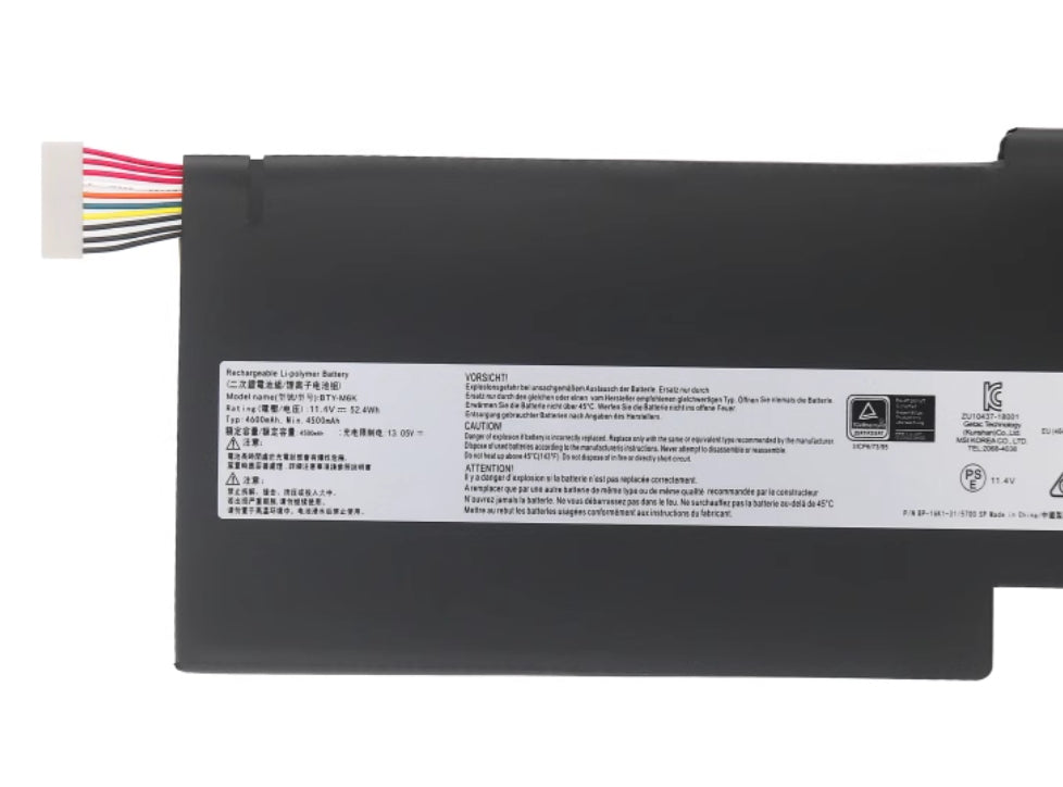 MSI GF63 Thin 11UC-1289US GF63 Thin 9SCX-615 用 BTY-M6K 交換用バッテリー