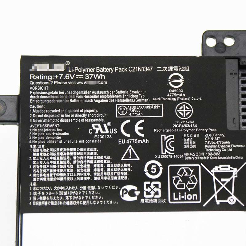 C21N1347 Battery Asus X554SJ VM590L VM509L VM510L W519LNB