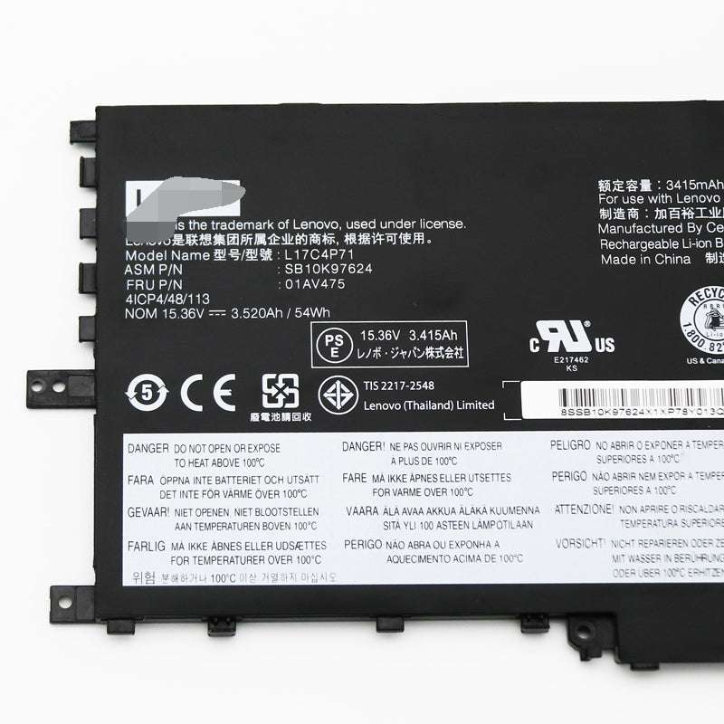 Lenovo L17C4P71 L17M4P71 01AV474 01AV475 ThinkPad X1 Yoga 2018 Battery