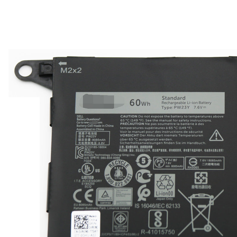 Dell XPS 13 9360 RNP72 TP1GT 7.6V 60Wh PW23Y Replacement Battery
