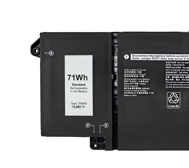Replacement Dell 7FMXV Latitude 7520 1WR9K Latitude 7320 78N1W 71Wh Battery