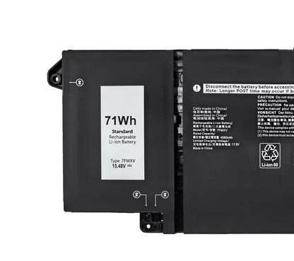 Replacement Dell 7FMXV Latitude 7520 1WR9K Latitude 7320 78N1W 71Wh Battery
