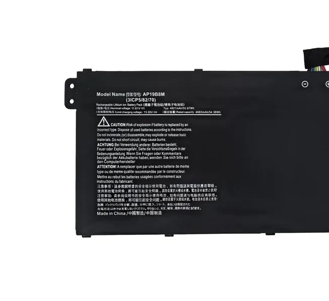 Replacement Acer AP19B8M SF314-512/59/511 SF514-56T 55.97Wh Laptop Battery