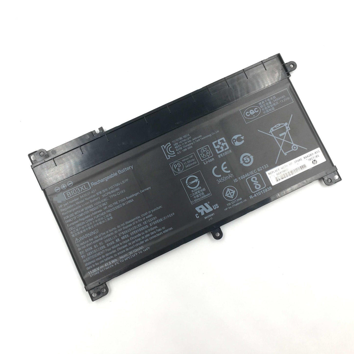 BI03XL Battery For Hp Pavilion x360 13-u102ng  843537-541 HSTNN-UB6W