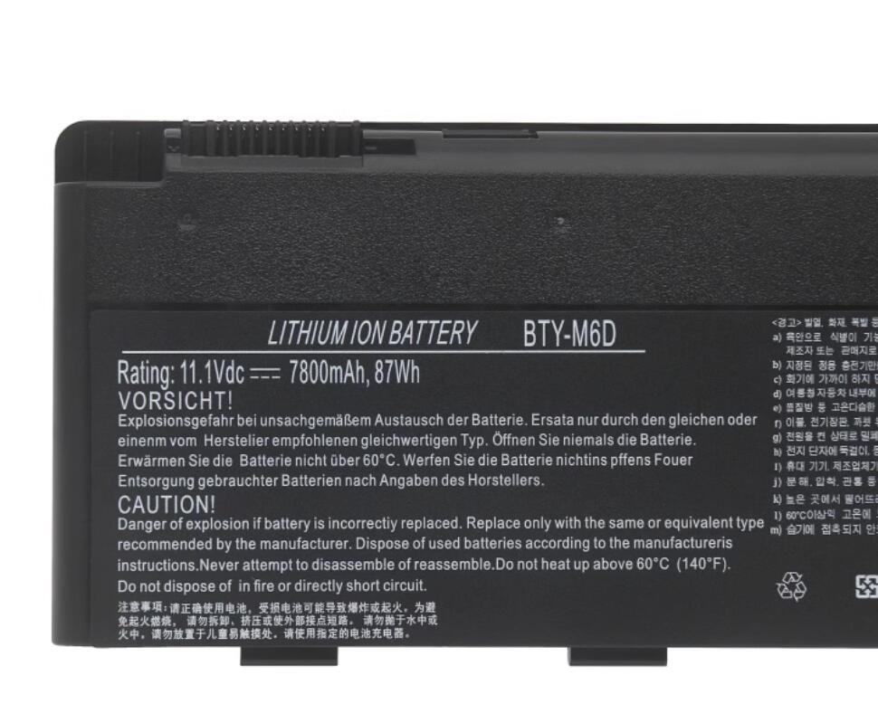 MSI GT663-415NE GX70 3BE GX680 シリーズ用 BTY-M6D 交換用バッテリー