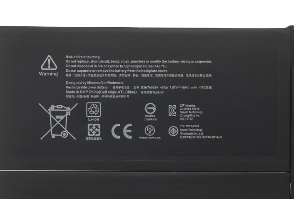 DYNM02 Battery for Microsoft Surface Laptop 1796, Surface Pro5 1796 G3HTA038H