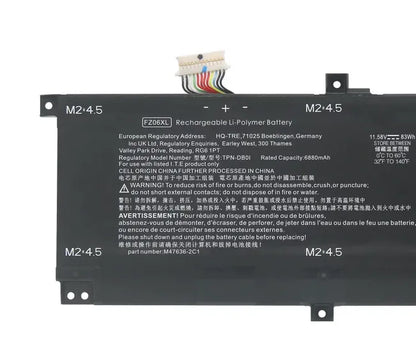 Replacement Hp FZ06XL TPN-DB0I M48025-005 M47636-2D1 83Wh Laptop Battery