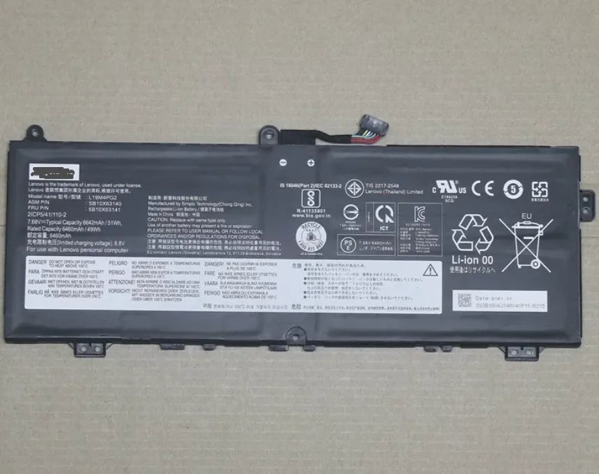 Lenovo L19L4PG2 L19D4PG2 L19L4PG2 ThinkPad C13 Yoga Gen 1 更換電池