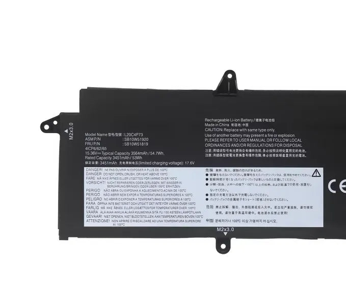 Replacement Lenovo L20M4P73 L20L4P73 ThinkPad X13 Gen 2/3 54.7Wh Battery