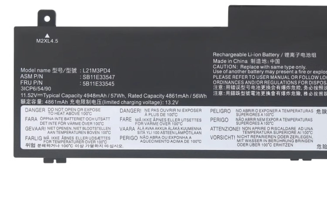 L21M3PD4 Lenovo ThinkPad T14 Gen 2 L21C3PD4 L21D3PD4 L21L3PD4 用バッテリー