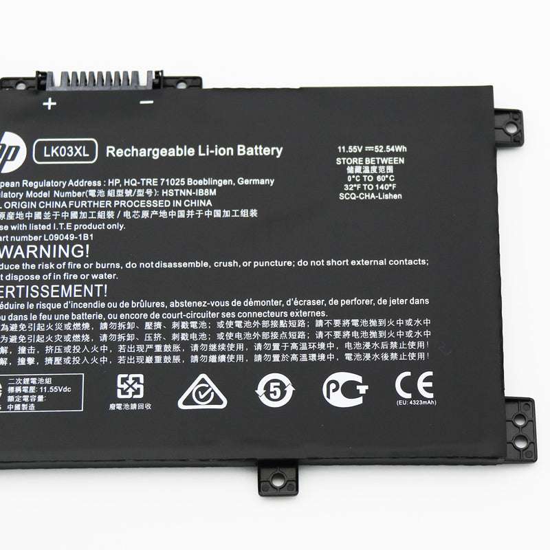 Replacement Hp LK03XL HSTNN-IB8M HSTNN-UB7I L09049-1B1 Battery