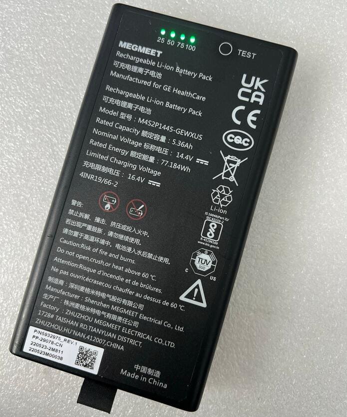 GE M4S2P1445-GEWXUS 14.4V 77.184Wh 5.36Ah バッテリー、GE R9 5803177 機器用