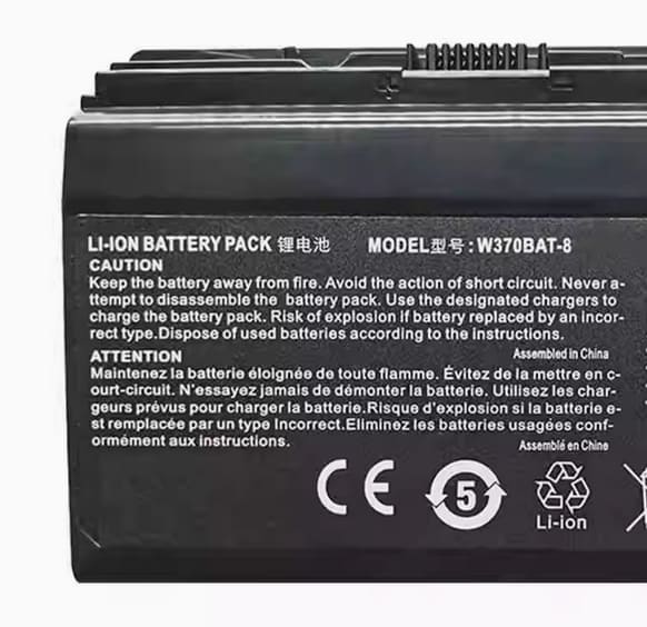 W370BAT-8 Battery for Hasee 660E-I7 D8, K650S-i7, K660E-i7 D1, XMG A723-9OP