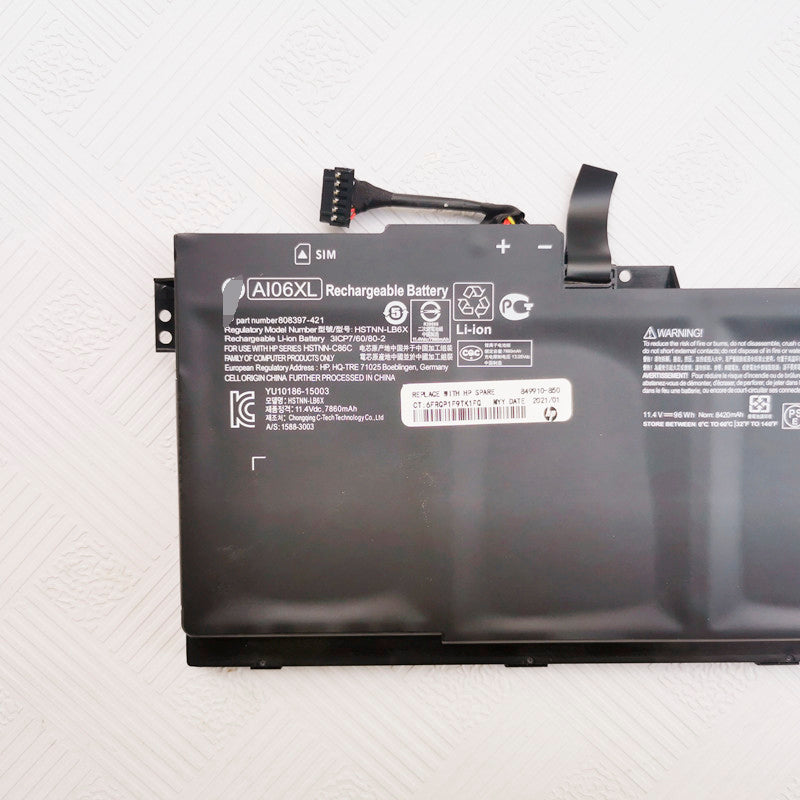 Hp AI06XL HSTNN-LB6X 808397-421 808451-001 808451-002 17 G3 バッテリー