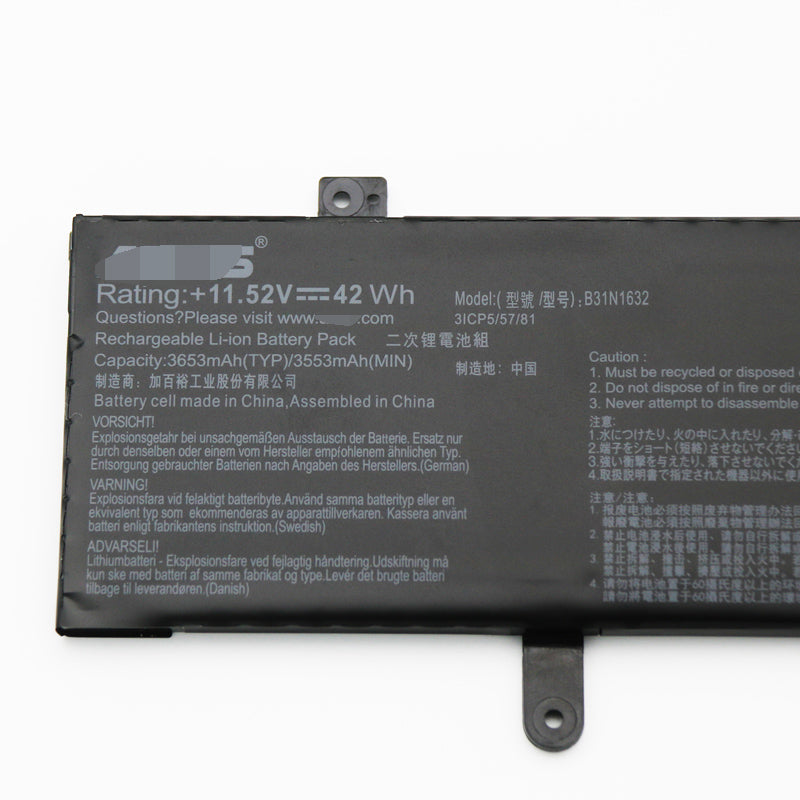 B31N1632 替換電池華碩 VivoBook 14 A405UA X405UA X405UQ