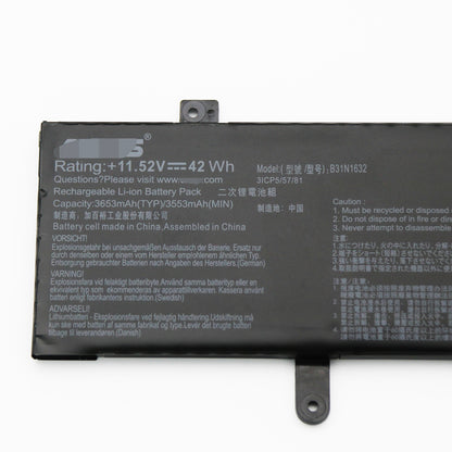 B31N1632 替換電池華碩 VivoBook 14 A405UA X405UA X405UQ
