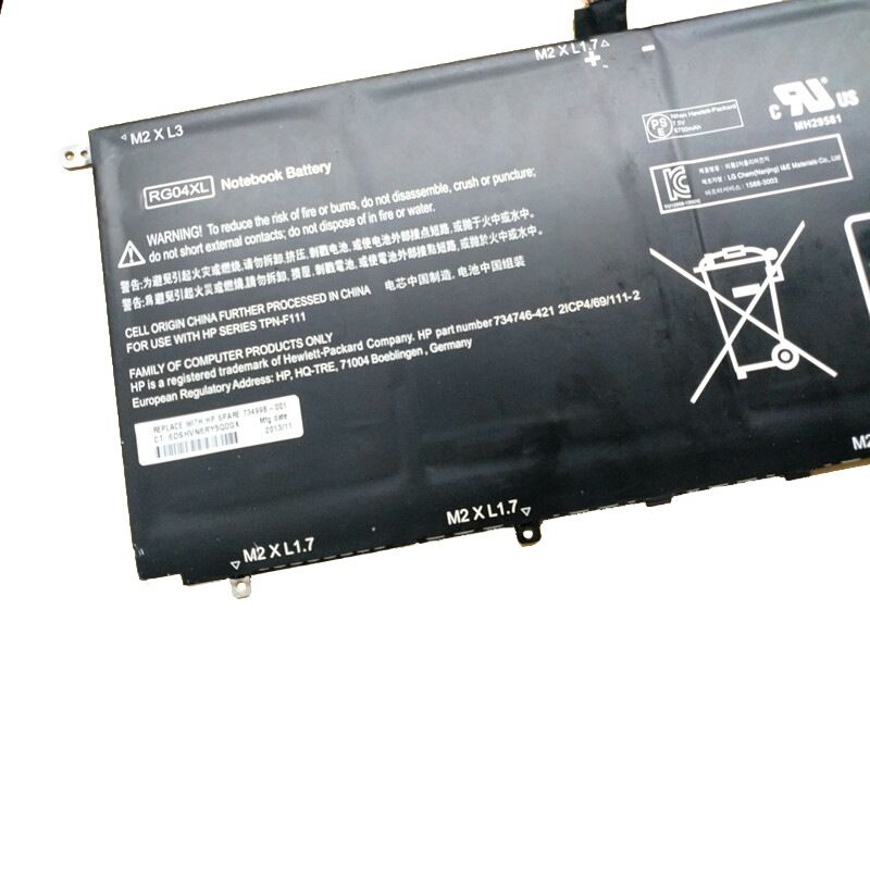 更換 Hp RG04XL 734746-421 HSTNN-LB5Q Spectre 13 Pro 超極本電池