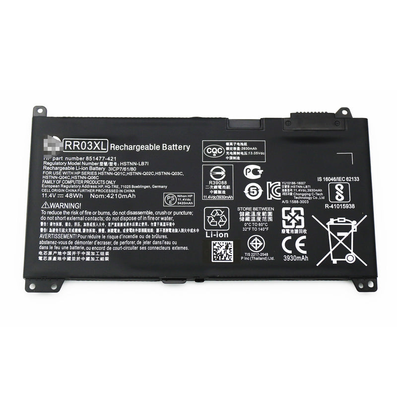 RR03XL 電池適用於 Hp HSTNN-LB7I 851477-421 ProBook 430 G5 筆記型電腦