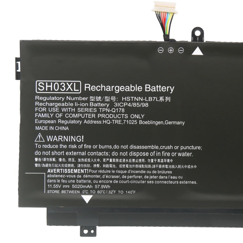 SH03XL バッテリー HP Spectre X360 13-W006NF HSTNN-LB7L 用